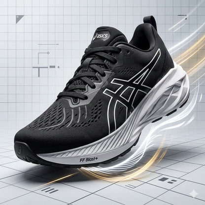 Asics Novablast Unisex | Corre más ligero, más rápido y sin impacto: siente el rebote en cada paso.
